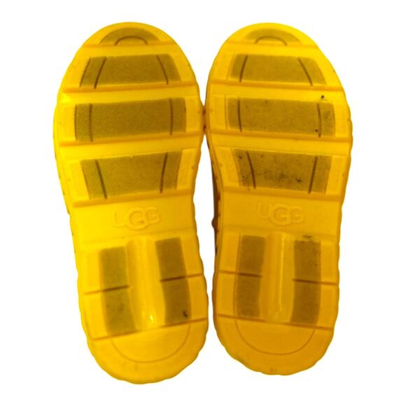 Ugg Drizlita kids canary yellow Sherpa lined rain boots. Size 1 - Picture 2 of 6